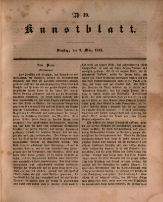 Morgenblatt für gebildete Leser (Morgenblatt für gebildete Stände) Dienstag 9. März 1841