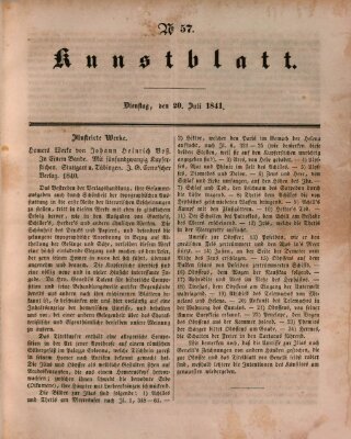 Morgenblatt für gebildete Leser (Morgenblatt für gebildete Stände) Dienstag 20. Juli 1841