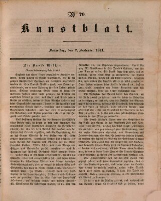 Morgenblatt für gebildete Leser (Morgenblatt für gebildete Stände) Donnerstag 2. September 1841
