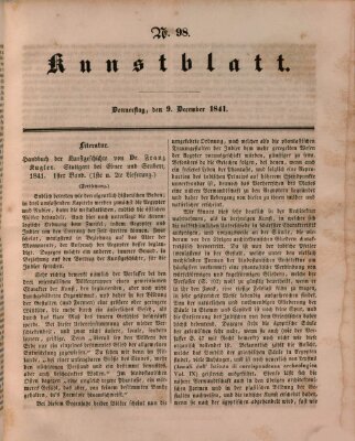 Morgenblatt für gebildete Leser (Morgenblatt für gebildete Stände) Donnerstag 9. Dezember 1841
