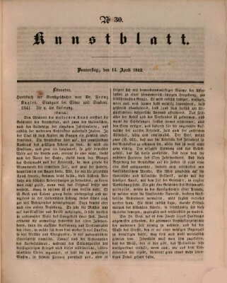 Morgenblatt für gebildete Leser (Morgenblatt für gebildete Stände) Donnerstag 14. April 1842