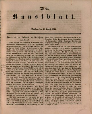 Morgenblatt für gebildete Leser (Morgenblatt für gebildete Stände) Dienstag 16. August 1842