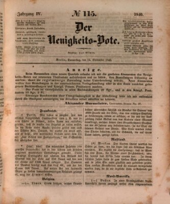 Der Neuigkeitsbote Donnerstag 24. September 1840