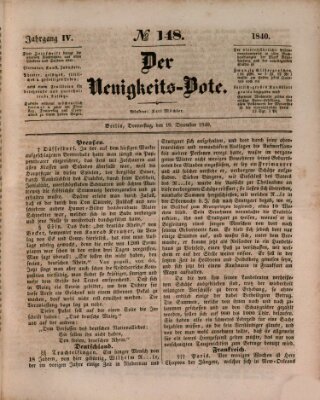 Der Neuigkeitsbote Donnerstag 10. Dezember 1840