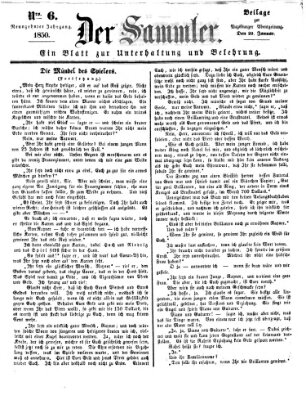 Der Sammler (Augsburger Abendzeitung) Sonntag 20. Januar 1850