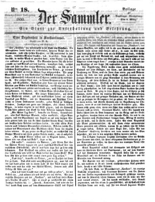 Der Sammler (Augsburger Abendzeitung) Mittwoch 6. März 1850