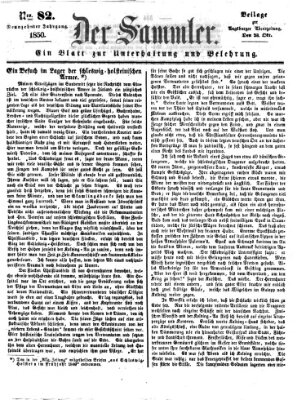 Der Sammler (Augsburger Abendzeitung) Mittwoch 23. Oktober 1850