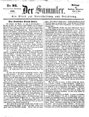 Der Sammler (Augsburger Abendzeitung) Samstag 2. November 1850