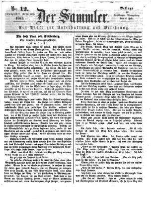Der Sammler (Augsburger Abendzeitung) Samstag 8. Februar 1851