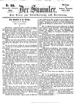 Der Sammler (Augsburger Abendzeitung) Sonntag 16. März 1851