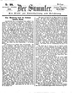 Der Sammler (Augsburger Abendzeitung) Samstag 22. März 1851