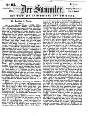 Der Sammler (Augsburger Abendzeitung) Mittwoch 13. August 1851