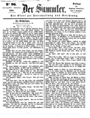 Der Sammler (Augsburger Abendzeitung) Mittwoch 3. Dezember 1851