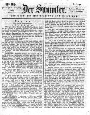 Der Sammler (Augsburger Abendzeitung) Mittwoch 17. Dezember 1851