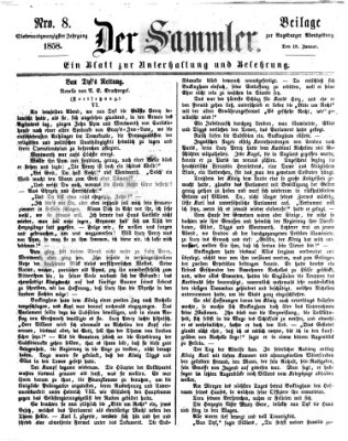 Der Sammler (Augsburger Abendzeitung) Dienstag 19. Januar 1858