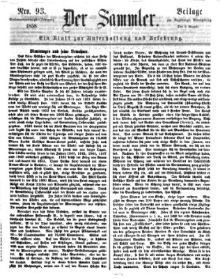 Der Sammler (Augsburger Abendzeitung) Donnerstag 5. August 1858