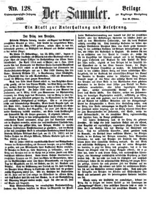 Der Sammler (Augsburger Abendzeitung) Donnerstag 28. Oktober 1858