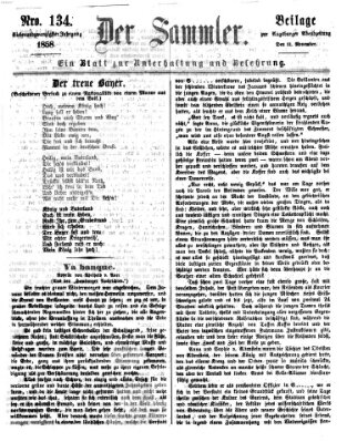 Der Sammler (Augsburger Abendzeitung) Donnerstag 11. November 1858