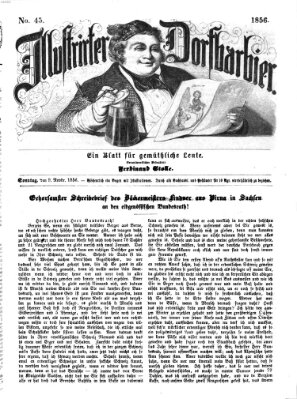 Illustrirter Dorfbarbier Sonntag 9. November 1856