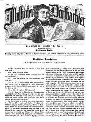 Illustrirter Dorfbarbier Sonntag 14. März 1858