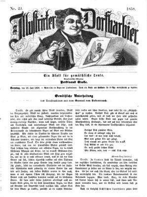 Illustrirter Dorfbarbier Sonntag 18. Juli 1858