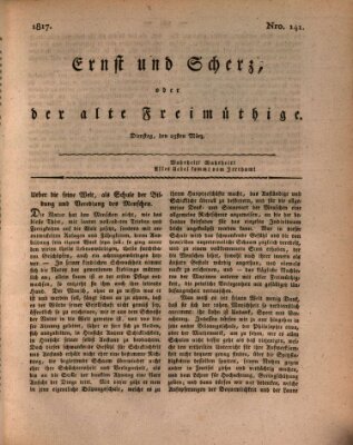 Ernst und Scherz oder Der alte Freimüthige Dienstag 25. März 1817