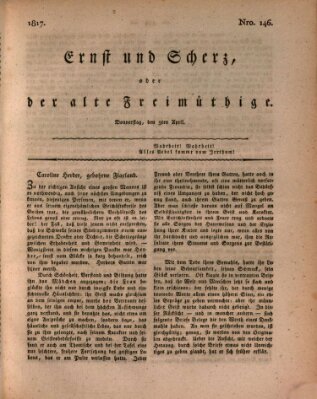 Ernst und Scherz oder Der alte Freimüthige Donnerstag 3. April 1817