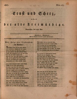 Ernst und Scherz oder Der alte Freimüthige Donnerstag 15. Mai 1817