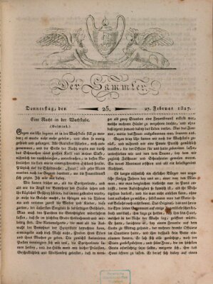 Der Sammler Donnerstag 27. Februar 1817