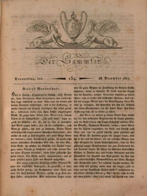 Der Sammler Donnerstag 25. Dezember 1817