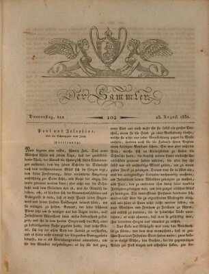 Der Sammler Donnerstag 25. August 1831