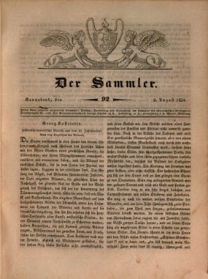 Der Sammler Samstag 2. August 1834