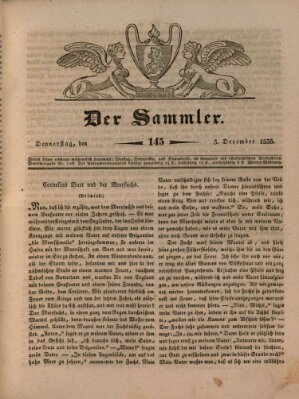 Der Sammler Donnerstag 3. Dezember 1835