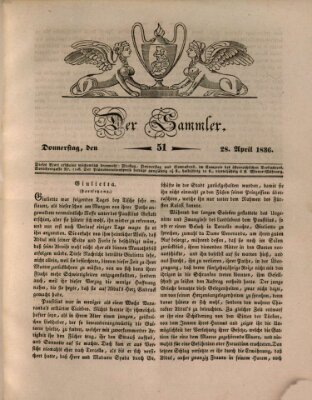Der Sammler Donnerstag 28. April 1836