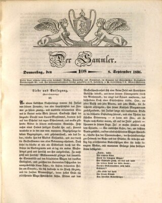 Der Sammler Donnerstag 8. September 1836