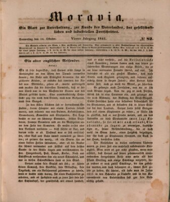 Moravia Donnerstag 14. Oktober 1841
