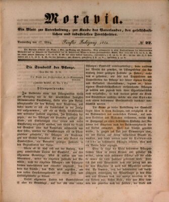 Moravia Donnerstag 17. März 1842
