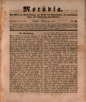 Moravia Donnerstag 23. Juni 1842
