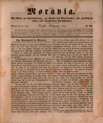 Moravia Montag 18. Juli 1842