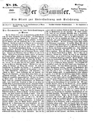 Der Sammler (Augsburger Abendzeitung) Samstag 1. März 1845