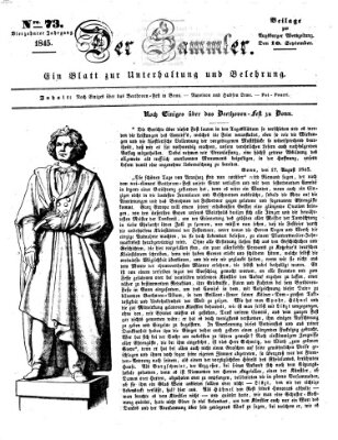 Der Sammler (Augsburger Abendzeitung) Mittwoch 10. September 1845