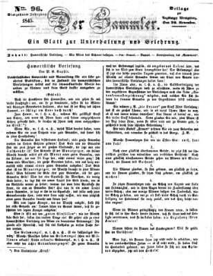 Der Sammler (Augsburger Abendzeitung) Samstag 29. November 1845
