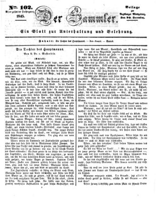 Der Sammler (Augsburger Abendzeitung) Samstag 20. Dezember 1845