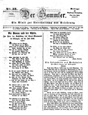 Der Sammler (Augsburger Abendzeitung) Samstag 18. Juli 1846
