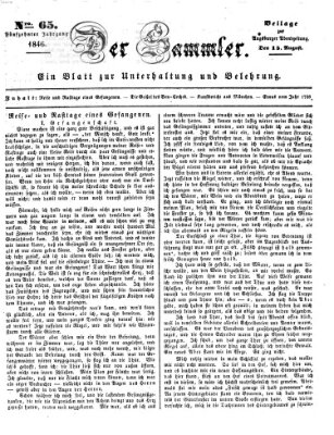 Der Sammler (Augsburger Abendzeitung) Samstag 15. August 1846
