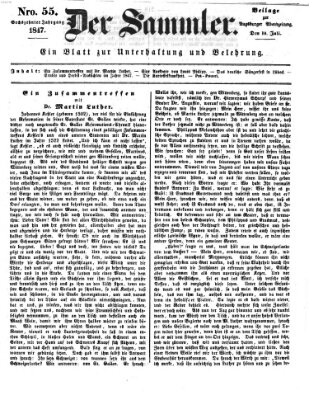 Der Sammler (Augsburger Abendzeitung) Samstag 10. Juli 1847
