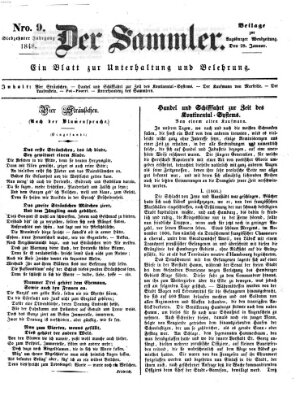 Der Sammler (Augsburger Abendzeitung) Samstag 29. Januar 1848