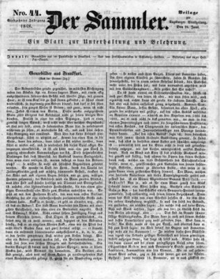 Der Sammler (Augsburger Abendzeitung) Samstag 24. Juni 1848