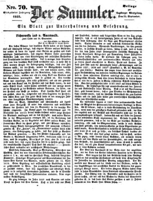 Der Sammler (Augsburger Abendzeitung) Samstag 23. September 1848