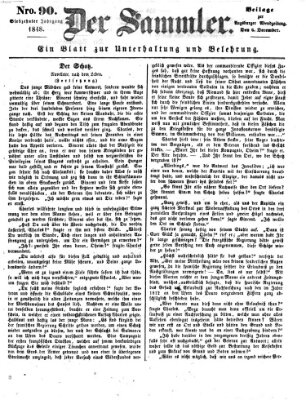 Der Sammler (Augsburger Abendzeitung) Mittwoch 6. Dezember 1848